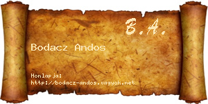Bodacz Andos névjegykártya